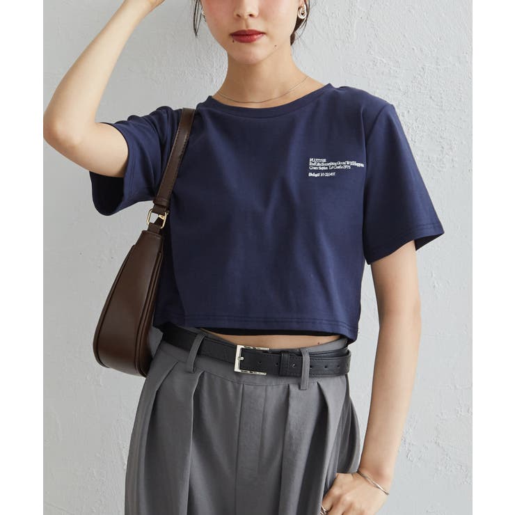 クロップド刺繍Tシャツ | RANAN | 詳細画像7 