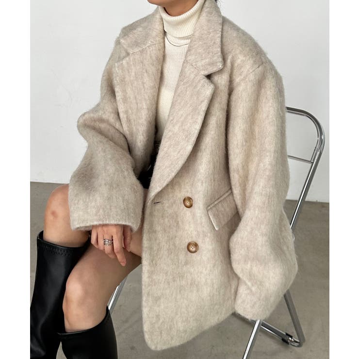 アイボリー | ダブルテーラードシャギージャケット | RANAN