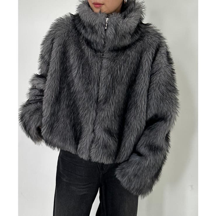 ＜solleim＞MIXカラーショート丈フェイクファーブルゾン | RANAN | 詳細画像11 