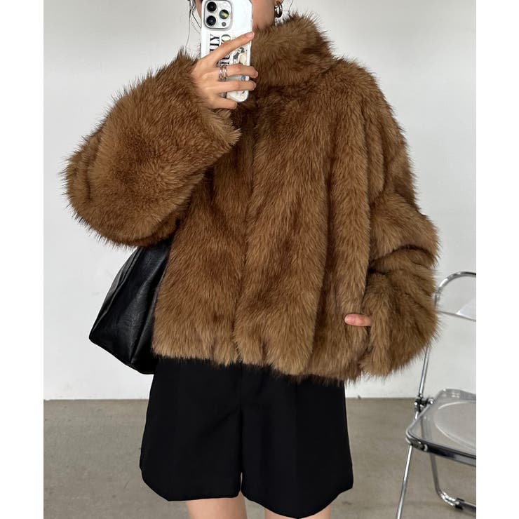 ＜solleim＞MIXカラーショート丈フェイクファーブルゾン | RANAN | 詳細画像2 