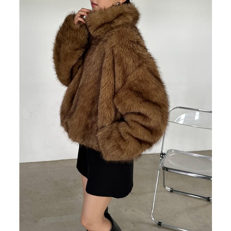 ＜solleim＞MIXカラーショート丈フェイクファーブルゾン | RANAN | 詳細画像4 