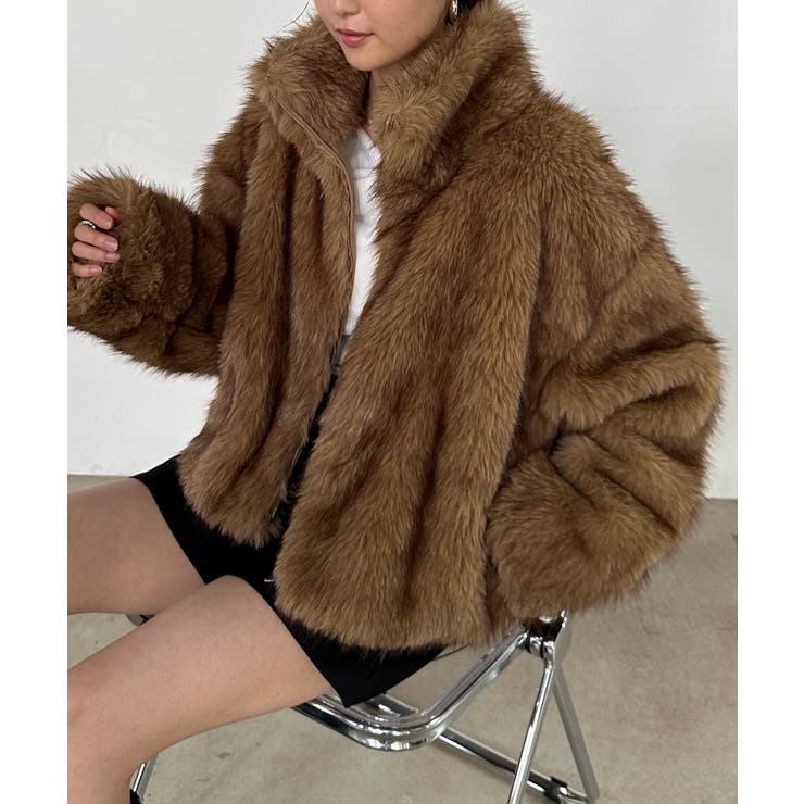 ＜solleim＞MIXカラーショート丈フェイクファーブルゾン | RANAN | 詳細画像5 