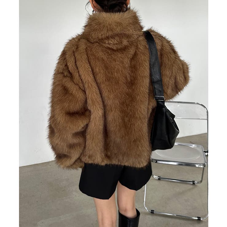 ＜solleim＞MIXカラーショート丈フェイクファーブルゾン | RANAN | 詳細画像6 