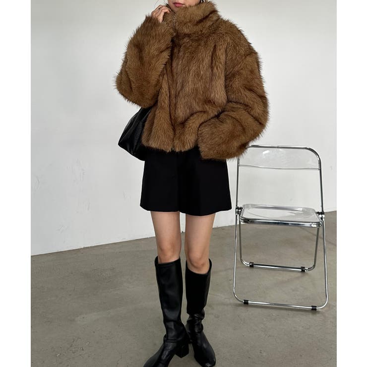 ＜solleim＞MIXカラーショート丈フェイクファーブルゾン | RANAN | 詳細画像7 