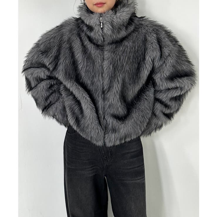 ＜solleim＞MIXカラーショート丈フェイクファーブルゾン | RANAN | 詳細画像8 