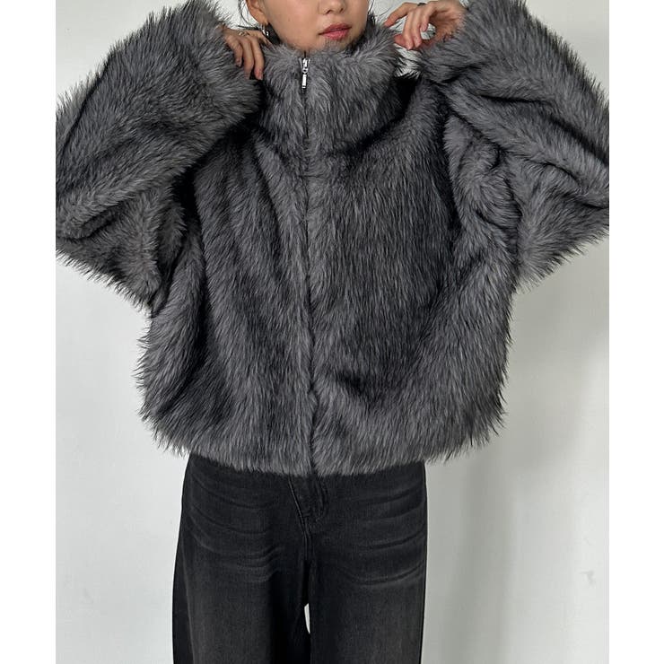 ＜solleim＞MIXカラーショート丈フェイクファーブルゾン | RANAN | 詳細画像9 