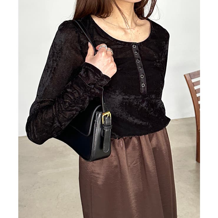 シアーベロアヘンリーネックトップス | RANAN | 詳細画像11 