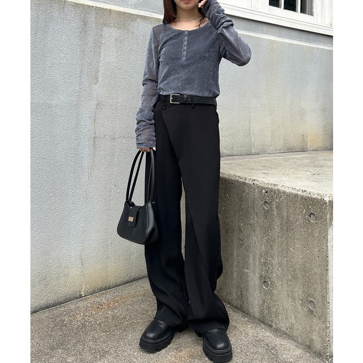 シアーベロアヘンリーネックトップス | RANAN | 詳細画像18 