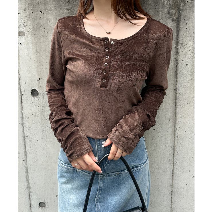 シアーベロアヘンリーネックトップス | RANAN | 詳細画像19 