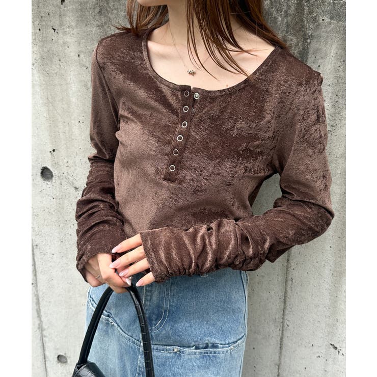 シアーベロアヘンリーネックトップス | RANAN | 詳細画像20 