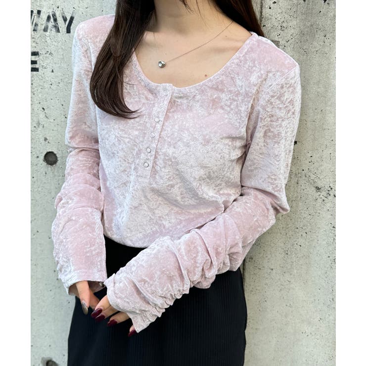 シアーベロアヘンリーネックトップス | RANAN | 詳細画像27 