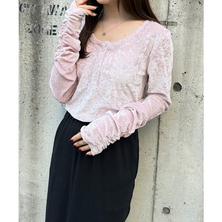 シアーベロアヘンリーネックトップス | RANAN | 詳細画像29 