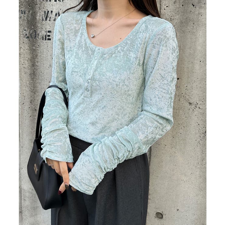 シアーベロアヘンリーネックトップス | RANAN | 詳細画像30 