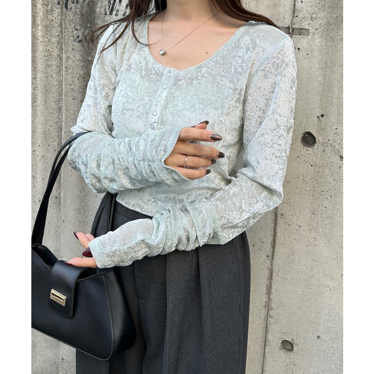 シアーベロアヘンリーネックトップス | RANAN | 詳細画像33 