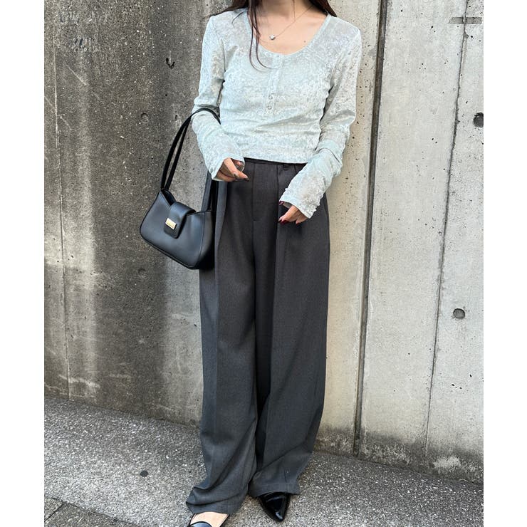 シアーベロアヘンリーネックトップス | RANAN | 詳細画像34 