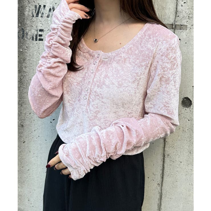 シアーベロアヘンリーネックトップス | RANAN | 詳細画像35 