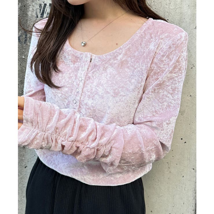 シアーベロアヘンリーネックトップス | RANAN | 詳細画像36 