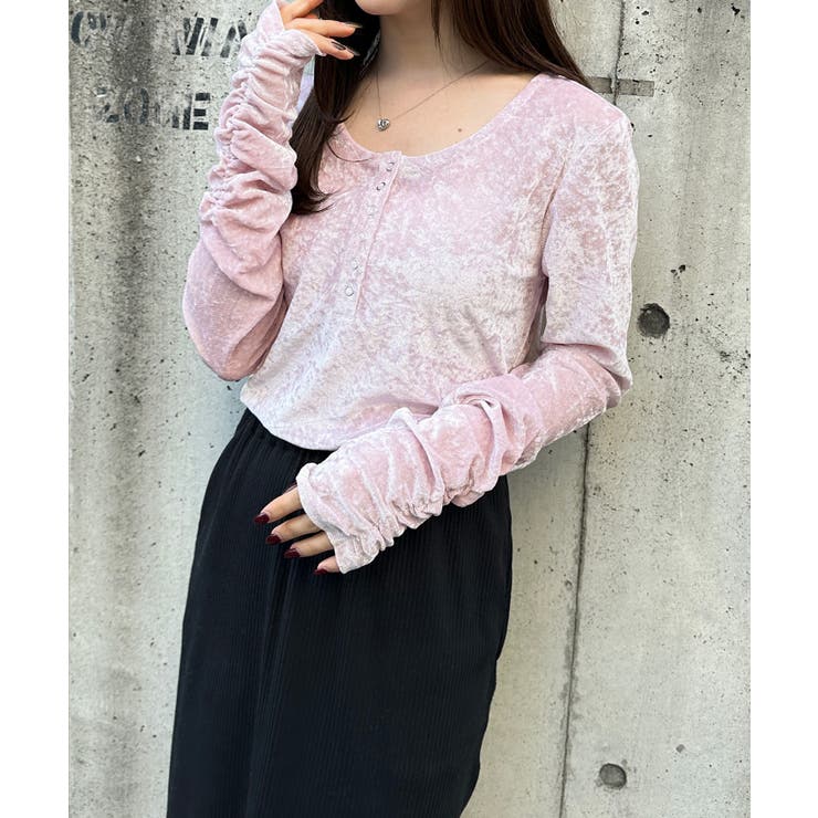 シアーベロアヘンリーネックトップス | RANAN | 詳細画像37 