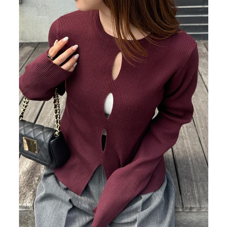 フロントホールリブニット | RANAN | 詳細画像16 