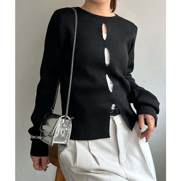 フロントホールリブニット | RANAN | 詳細画像6 