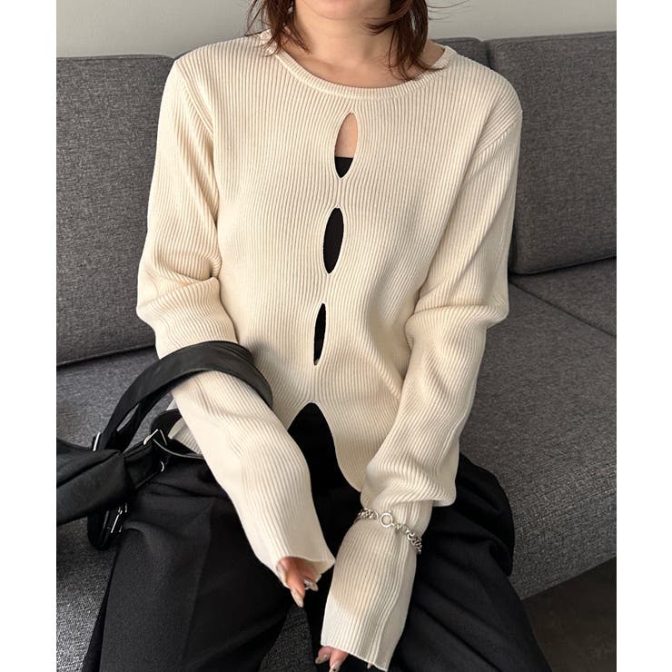 フロントホールリブニット | RANAN | 詳細画像8 