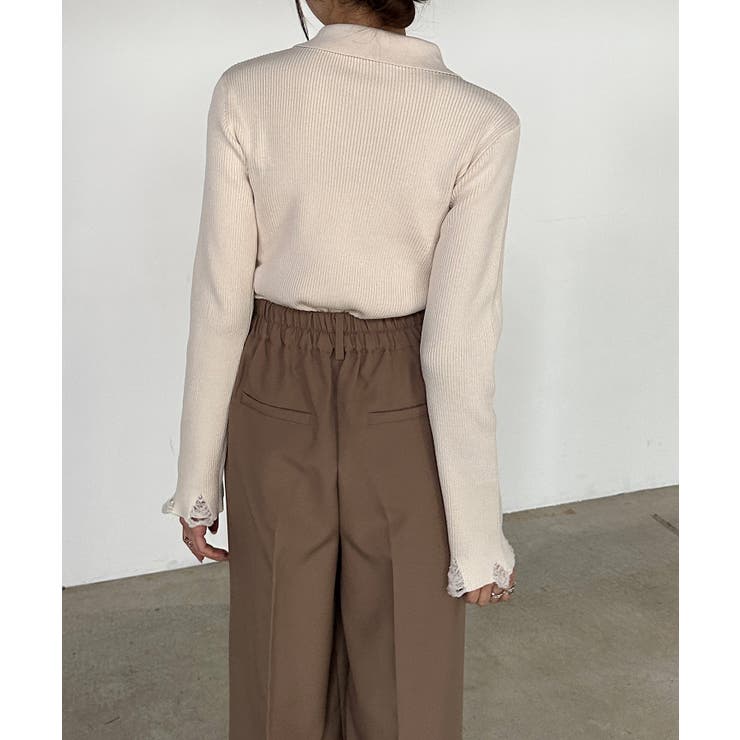 ＜solleim＞襟付きラインリブニット | RANAN | 詳細画像15 