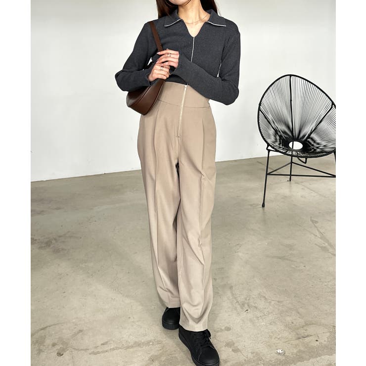 ＜solleim＞襟付きラインリブニット | RANAN | 詳細画像9 