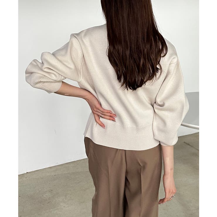 ＜solleim＞ダブルジップ襟付きニットブルゾン | RANAN | 詳細画像15 