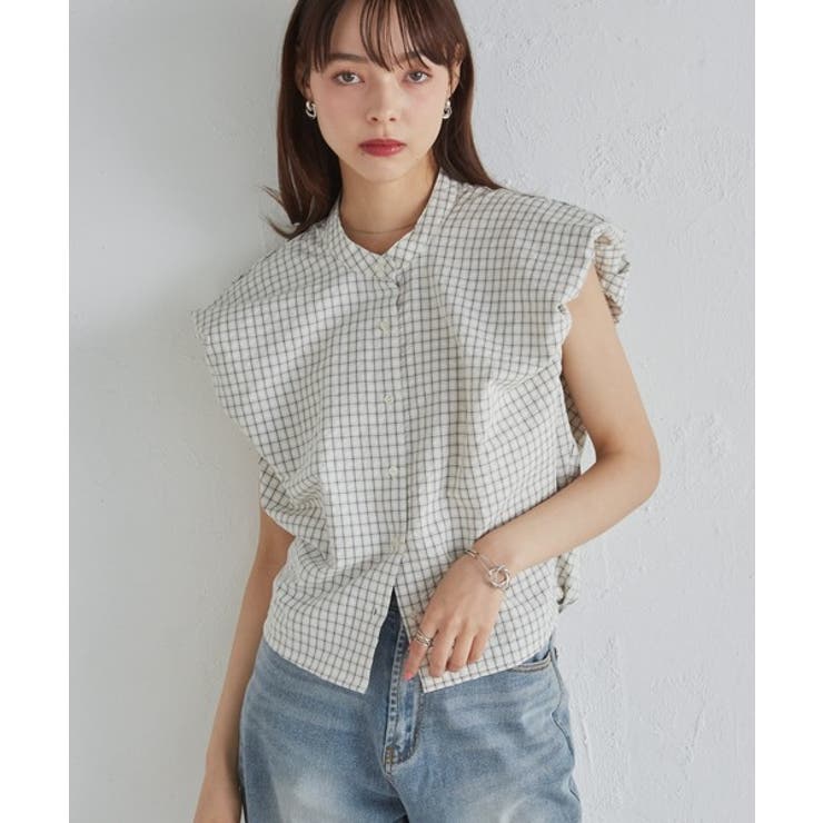 パフショルダーコンパクトチェックシャツ | RANAN | 詳細画像10 