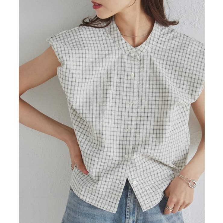 パフショルダーコンパクトチェックシャツ | RANAN | 詳細画像12 