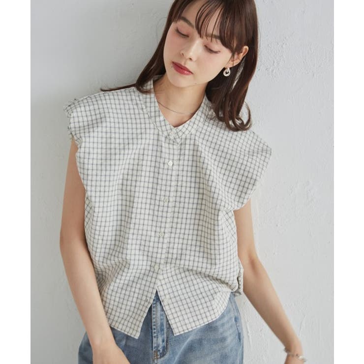 パフショルダーコンパクトチェックシャツ | RANAN | 詳細画像14 