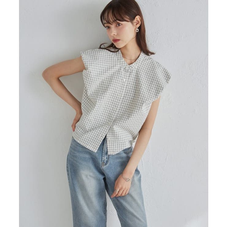 パフショルダーコンパクトチェックシャツ | RANAN | 詳細画像15 