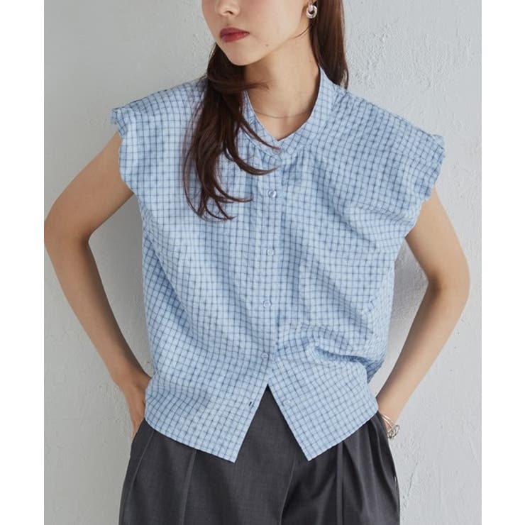 パフショルダーコンパクトチェックシャツ | RANAN | 詳細画像19 