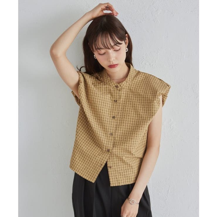 パフショルダーコンパクトチェックシャツ | RANAN | 詳細画像2 