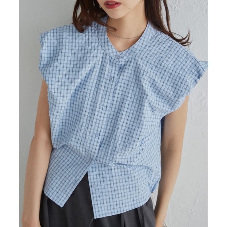 パフショルダーコンパクトチェックシャツ | RANAN | 詳細画像20 