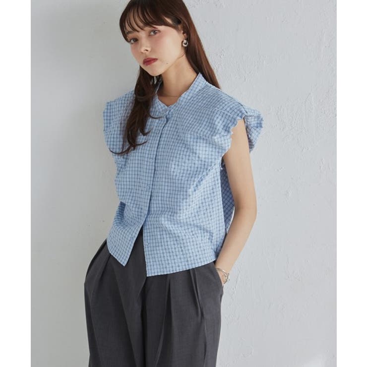 パフショルダーコンパクトチェックシャツ | RANAN | 詳細画像23 