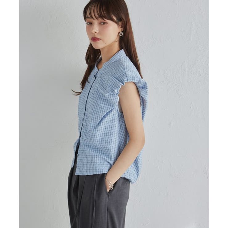 パフショルダーコンパクトチェックシャツ | RANAN | 詳細画像26 