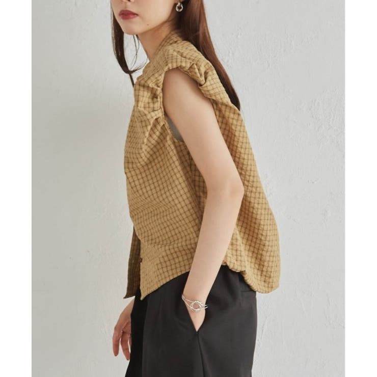 パフショルダーコンパクトチェックシャツ | RANAN | 詳細画像3 