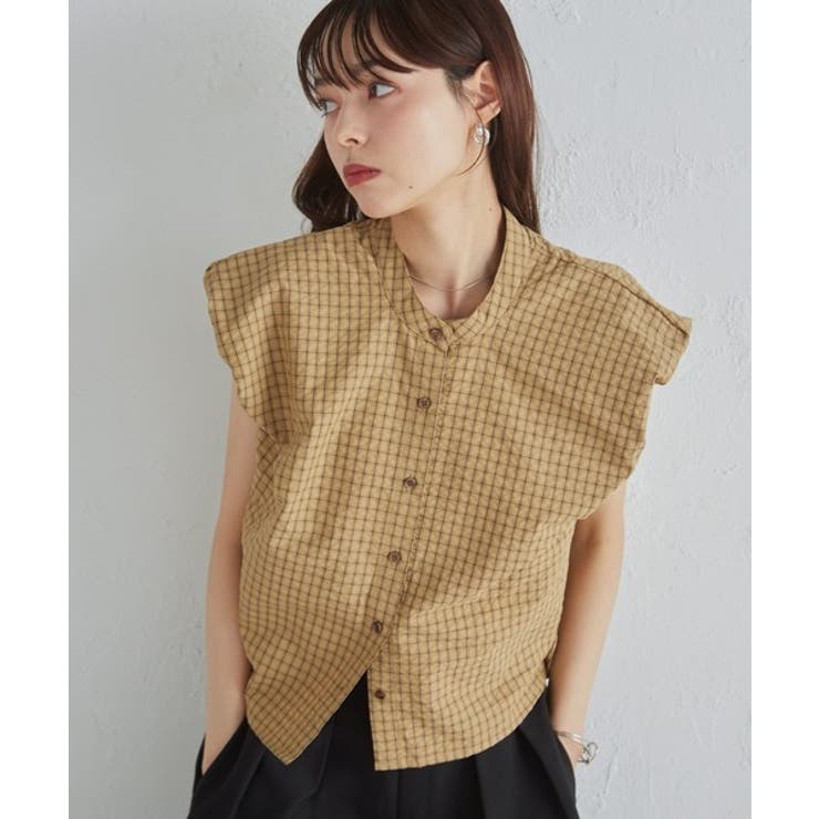 パフショルダーコンパクトチェックシャツ | RANAN | 詳細画像7 