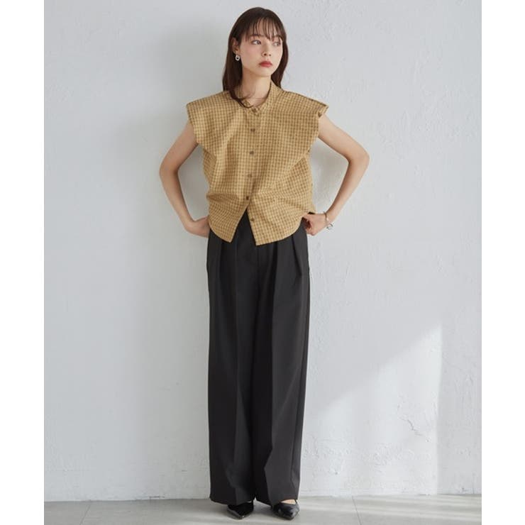 パフショルダーコンパクトチェックシャツ | RANAN | 詳細画像9 