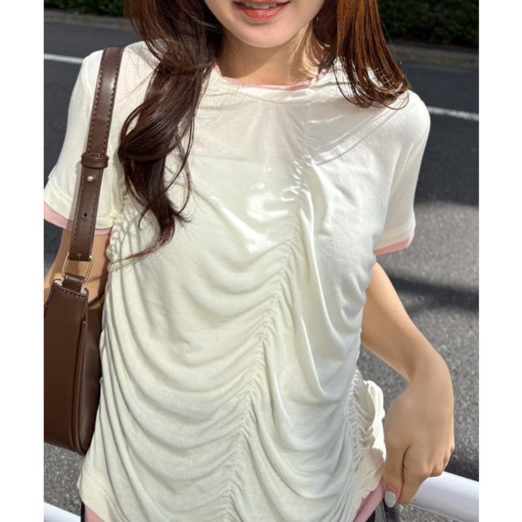 シャーリングレイヤードTシャツ | RANAN | 詳細画像13 