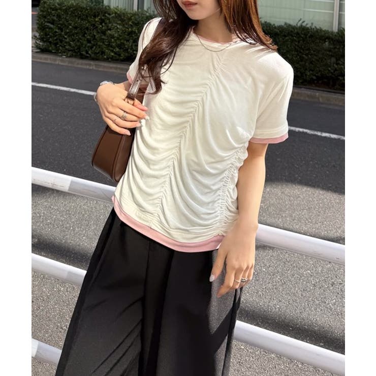 シャーリングレイヤードTシャツ | RANAN | 詳細画像14 