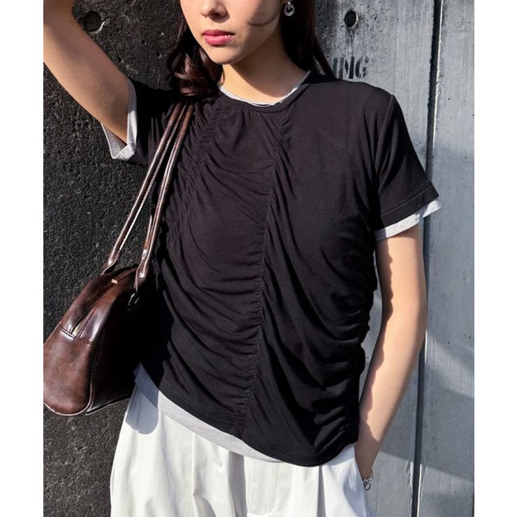 シャーリングレイヤードTシャツ | RANAN | 詳細画像18 