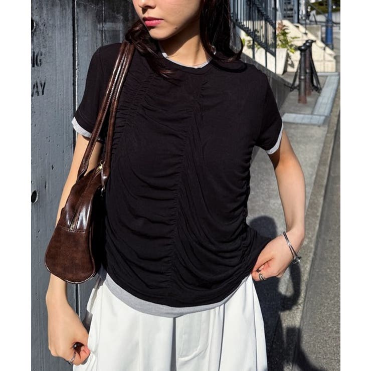 シャーリングレイヤードTシャツ | RANAN | 詳細画像19 