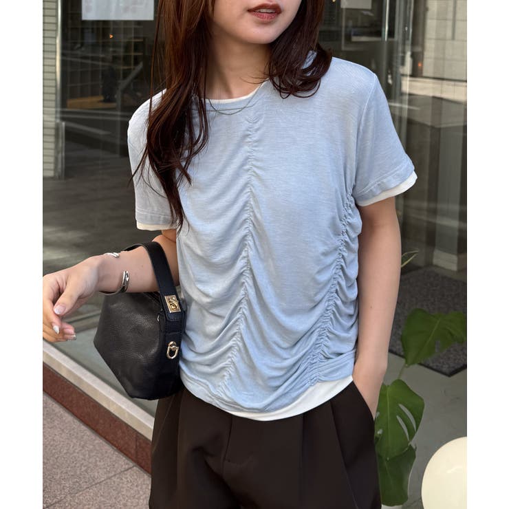 シャーリングレイヤードTシャツ | RANAN | 詳細画像26 