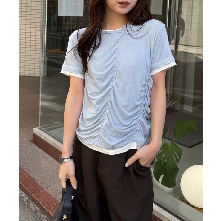 シャーリングレイヤードTシャツ | RANAN | 詳細画像27 
