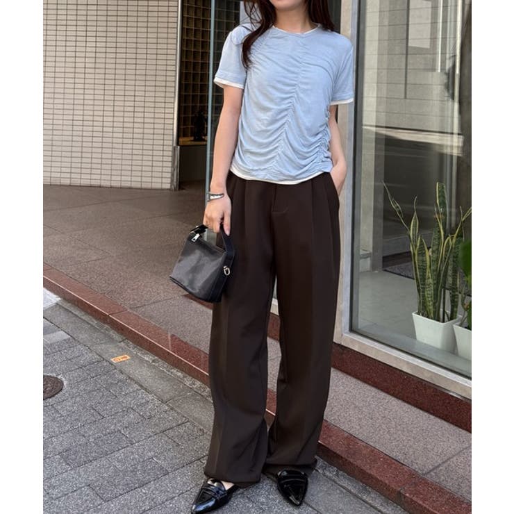 シャーリングレイヤードTシャツ | RANAN | 詳細画像9 