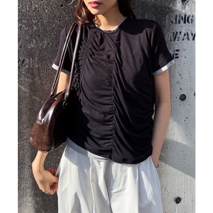 ブラックケイ | シャーリングレイヤードTシャツ | RANAN