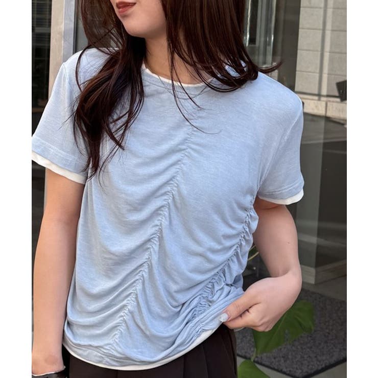 ブルーケイ | シャーリングレイヤードTシャツ | RANAN