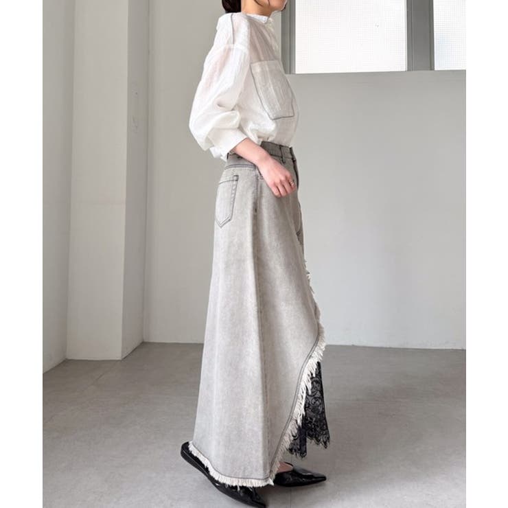 レースレイヤードデニムスカート | RANAN | 詳細画像18 